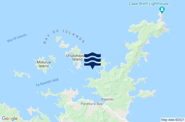 Mappa delle maree di Kaingahoa Bay, New Zealand