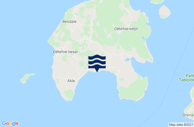 Mappa delle maree di Kaisalun, Indonesia