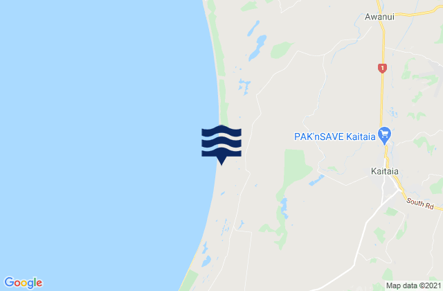 Mappa delle maree di Kaitaia, New Zealand