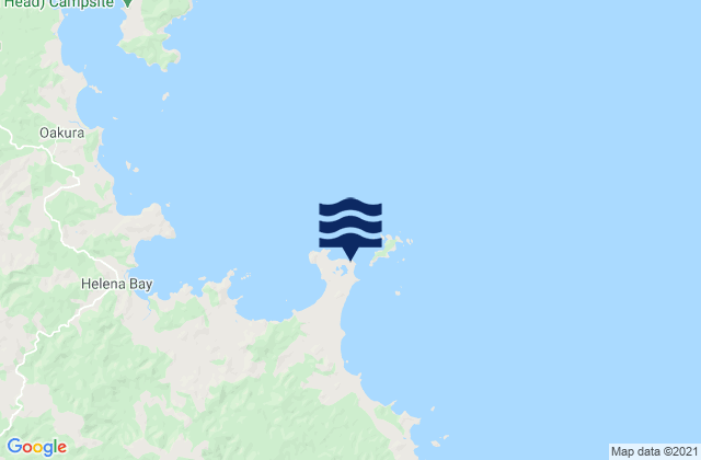 Mappa delle maree di Kaituna Bay, New Zealand