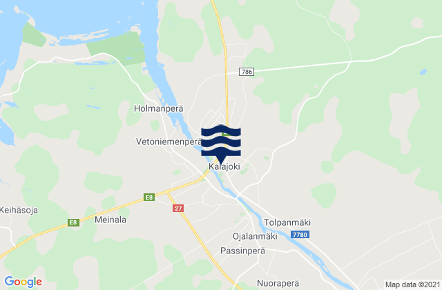 Mappa delle maree di Kalajoki, Finland