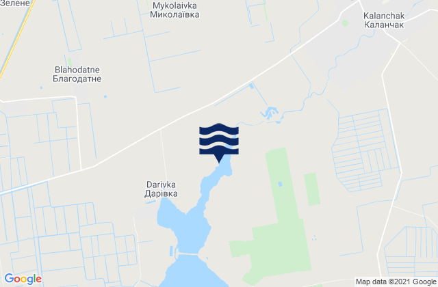 Mappa delle maree di Kalanchak, Ukraine