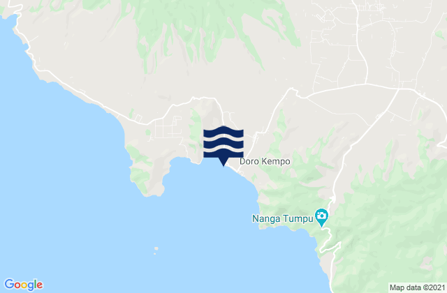 Mappa delle maree di Kalate, Indonesia