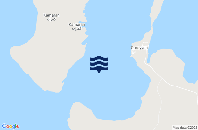 Mappa delle maree di Kamaran Passage, Yemen