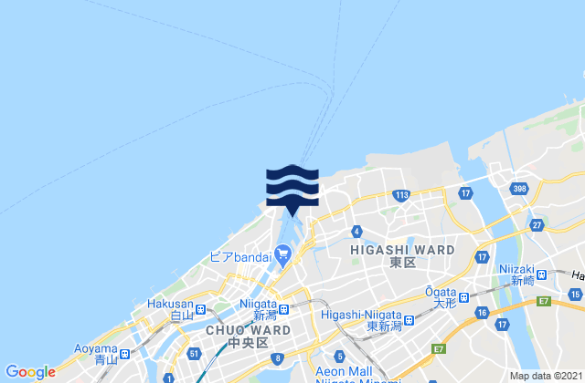 Mappa delle maree di Kameda-honchō, Japan