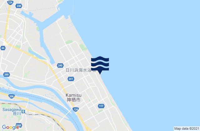 Mappa delle maree di Kamisu-shi, Japan