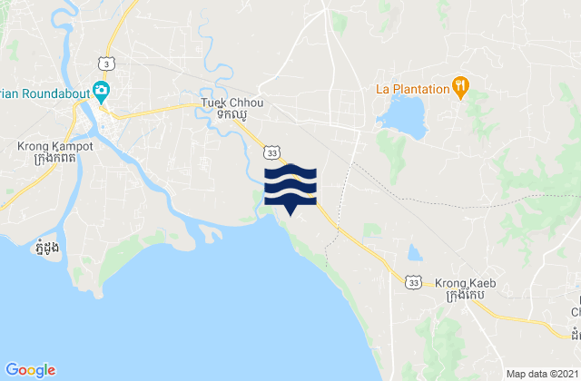 Mappa delle maree di Kampot, Cambodia