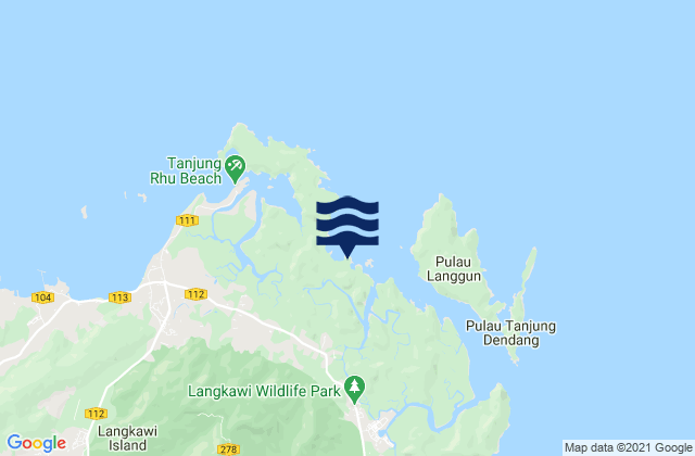 Mappa delle maree di Kampung Kilim, Malaysia