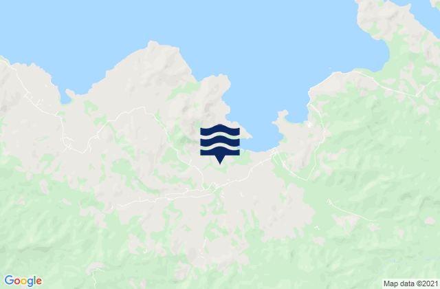 Mappa delle maree di Kamubheka, Indonesia