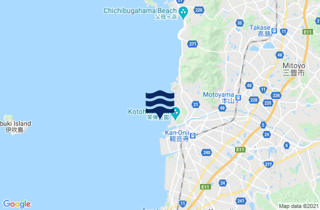 Mappa delle maree di Kan-Onzi, Japan