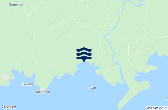 Mappa delle maree di Kandrian Gloucester, Papua New Guinea