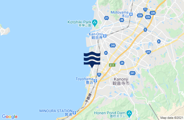 Mappa delle maree di Kan’onji Shi, Japan