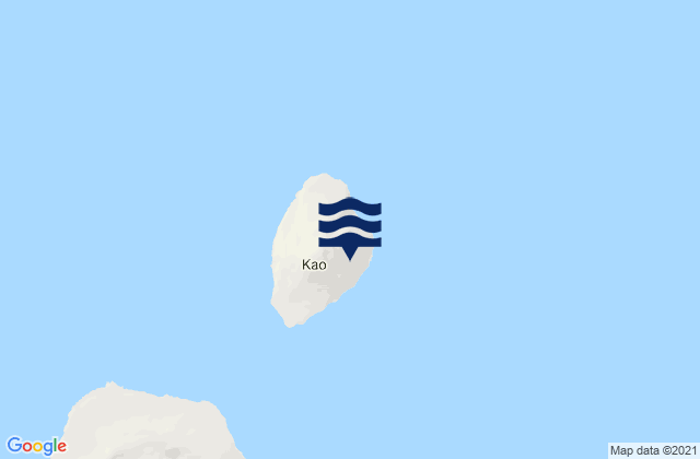 Mappa delle maree di Kao Island, Tonga