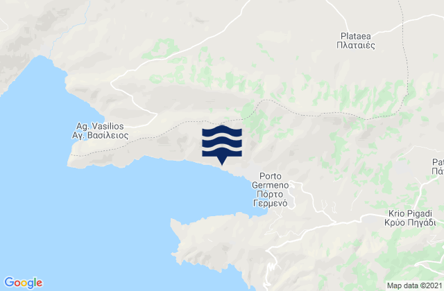 Mappa delle maree di Kaparéllion, Greece