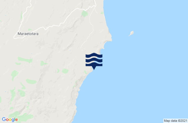 Mappa delle maree di Karamea, New Zealand