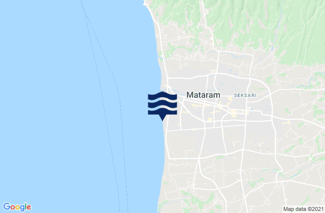 Mappa delle maree di Karangkecicang, Indonesia