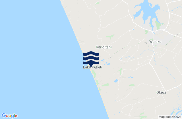 Mappa delle maree di Karioitahi Beach Auckland, New Zealand