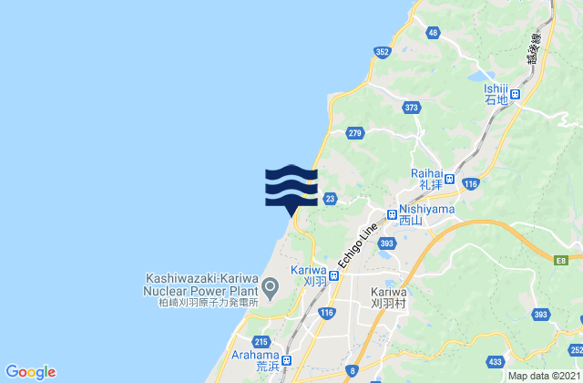 Mappa delle maree di Kariwa-gun, Japan