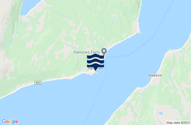 Mappa delle maree di Karlsøy, Norway