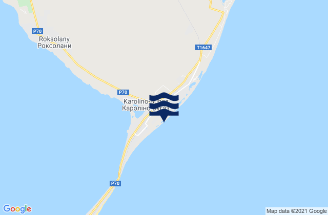 Mappa delle maree di Karolino-Buhaz, Ukraine