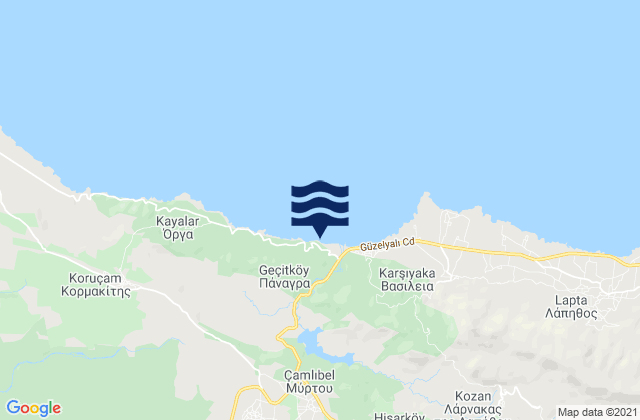 Mappa delle maree di Karpáseia, Cyprus