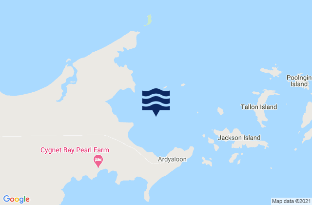 Mappa delle maree di Karrakatta Bay, Australia