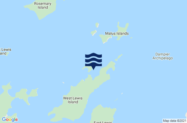 Mappa delle maree di Karratha Bay, Australia
