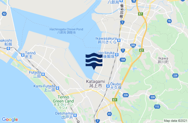 Mappa delle maree di Katagami-shi, Japan
