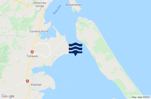 Mappa delle maree di Katikati (Kauri Point), New Zealand