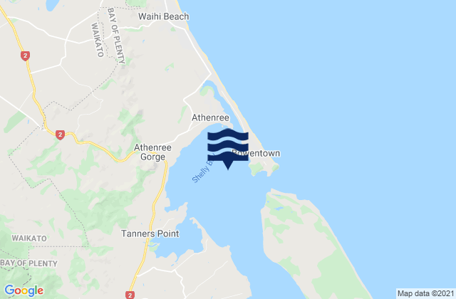 Mappa delle maree di Katikati Harbour, New Zealand