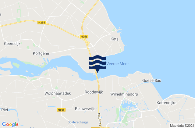Mappa delle maree di Kats, Netherlands