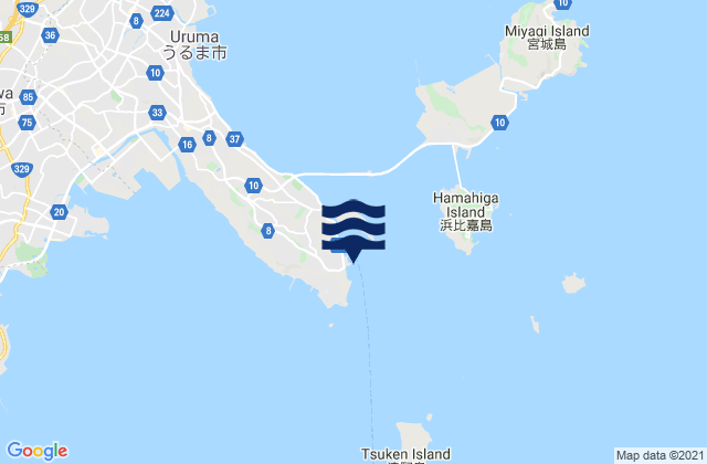 Mappa delle maree di Katsurenhesikiya, Japan