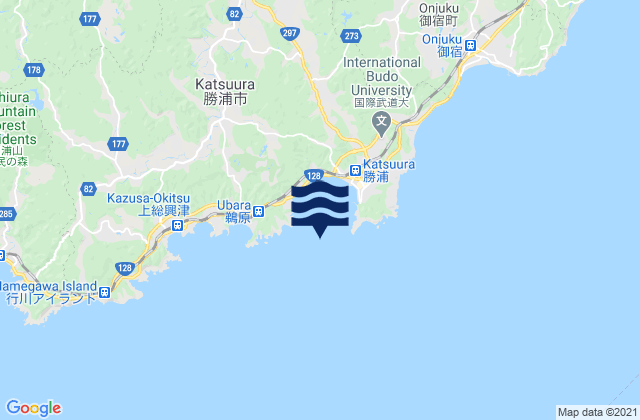 Mappa delle maree di Katsuura Wan, Japan