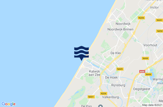 Mappa delle maree di Katwijk aan Zee, Netherlands