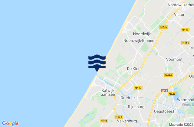 Mappa delle maree di Katwijk aan den Rijn, Netherlands