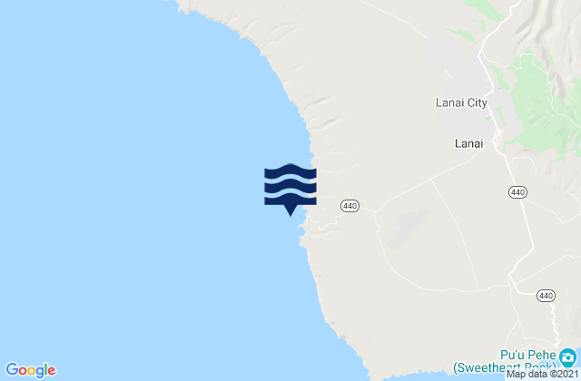 Mappa delle maree di Kaumalapau (Lanai Island), United States