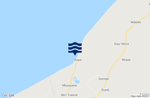 Mappa delle maree di Kayar, Senegal