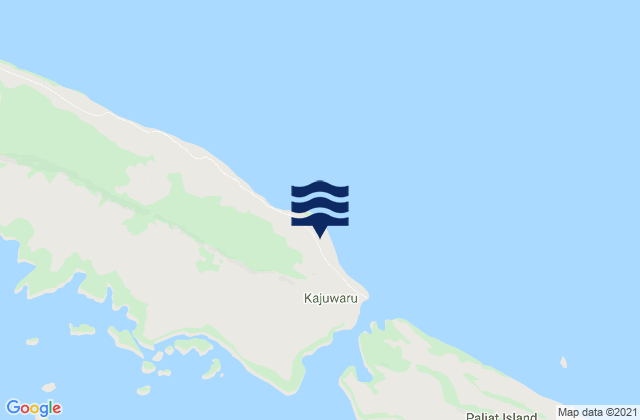 Mappa delle maree di Kayuaru, Indonesia