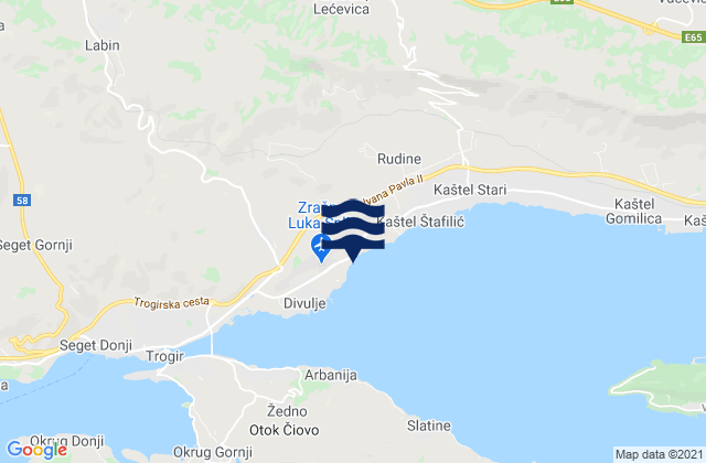 Mappa delle maree di Kaštela, Croatia
