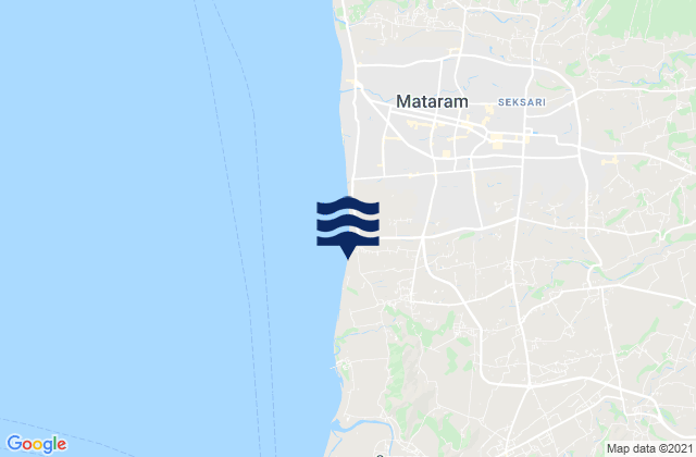 Mappa delle maree di Kediri, Indonesia