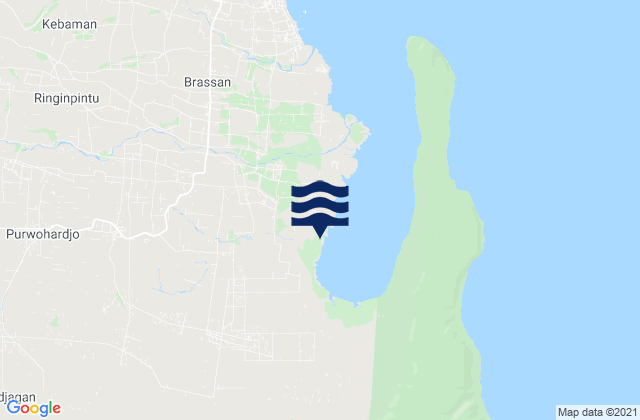 Mappa delle maree di Kedungsumur, Indonesia