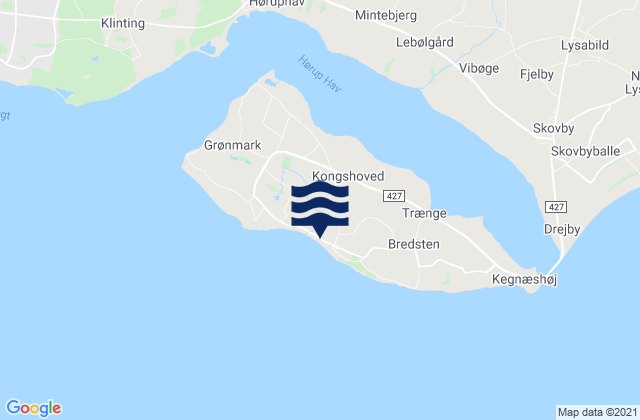 Mappa delle maree di Kegnæs, Denmark