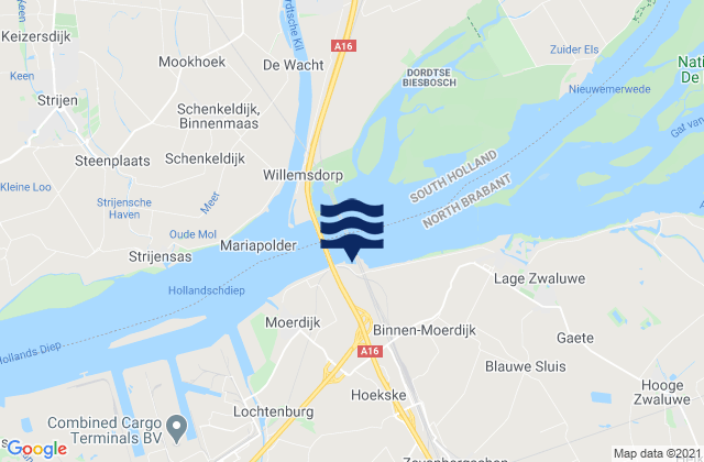 Mappa delle maree di Keizersveer, Netherlands