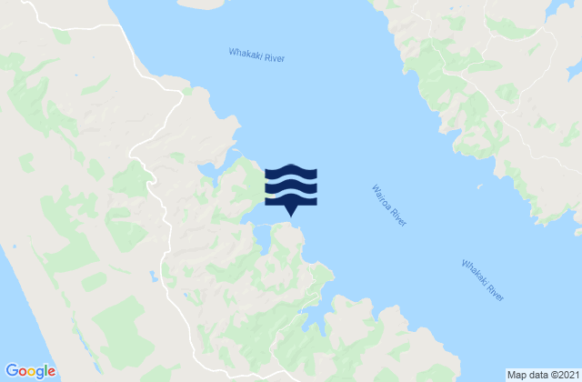 Mappa delle maree di Kellys Bay, New Zealand