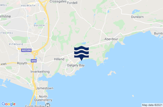 Mappa delle maree di Kelty, United Kingdom
