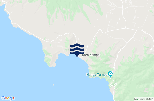Mappa delle maree di Kempo, Indonesia