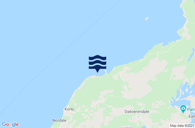 Mappa delle maree di Kenamoen, Indonesia