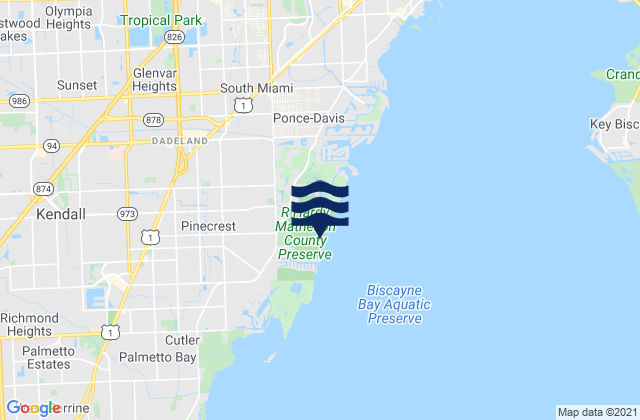Mappa delle maree di Kendall, United States