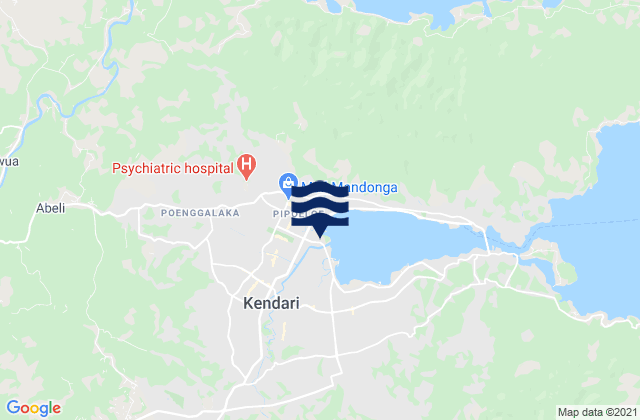 Mappa delle maree di Kendari, Indonesia