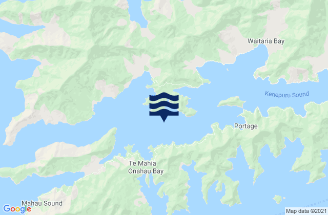 Mappa delle maree di Kenepuru Sound, New Zealand